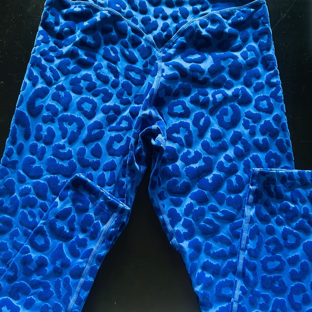 Vibrant royal blue Balance Athletica panther leggings kingdom collection Medium